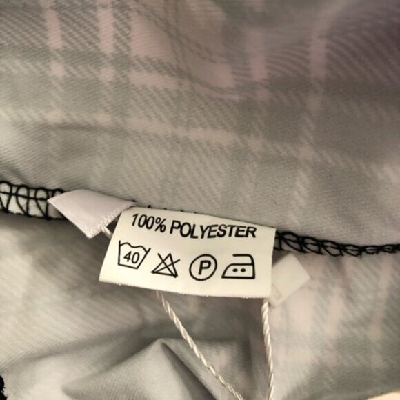 Pastel goth Harajuku pink and black plaid schoolgirl pleated mini skirt - Picture 6 of 6